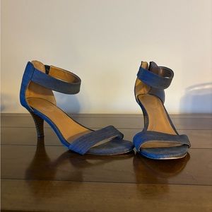 PRICE DROPPED!!  Style & Co blue denim ankle strap sandals